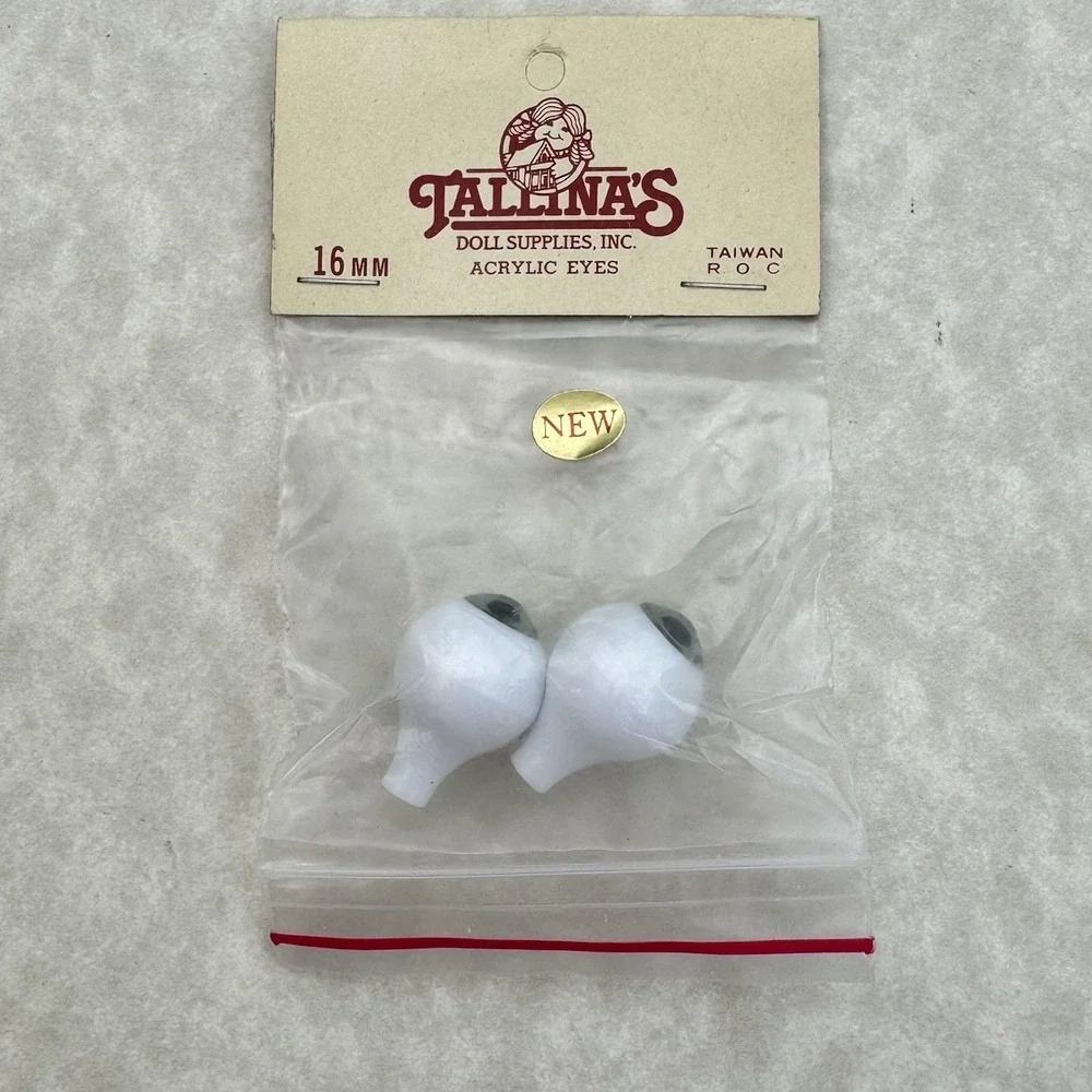 Tallinas Doll Eyes 16mm Acrylic Green Iris -‎ White Sclera New Doll Supplies